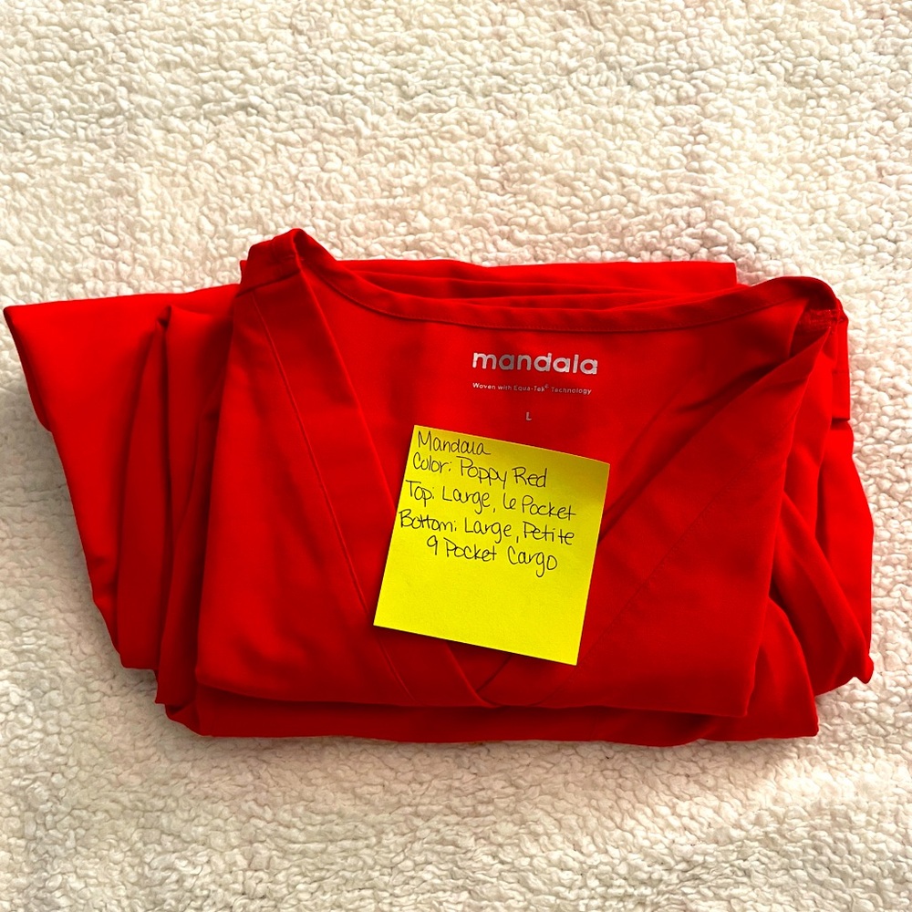 Mandala Red Scrub Set